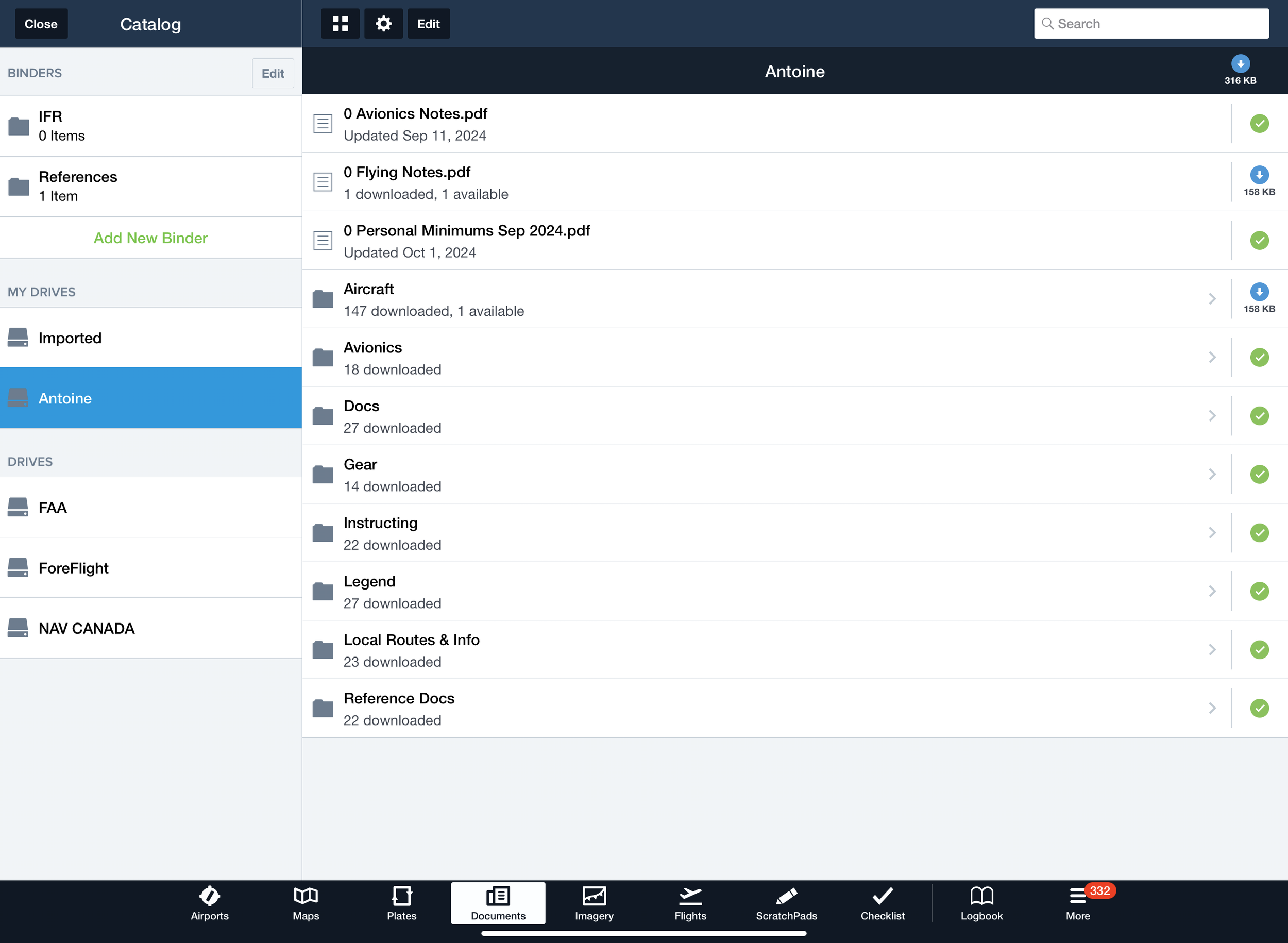 Easy Document Management in ForeFlight