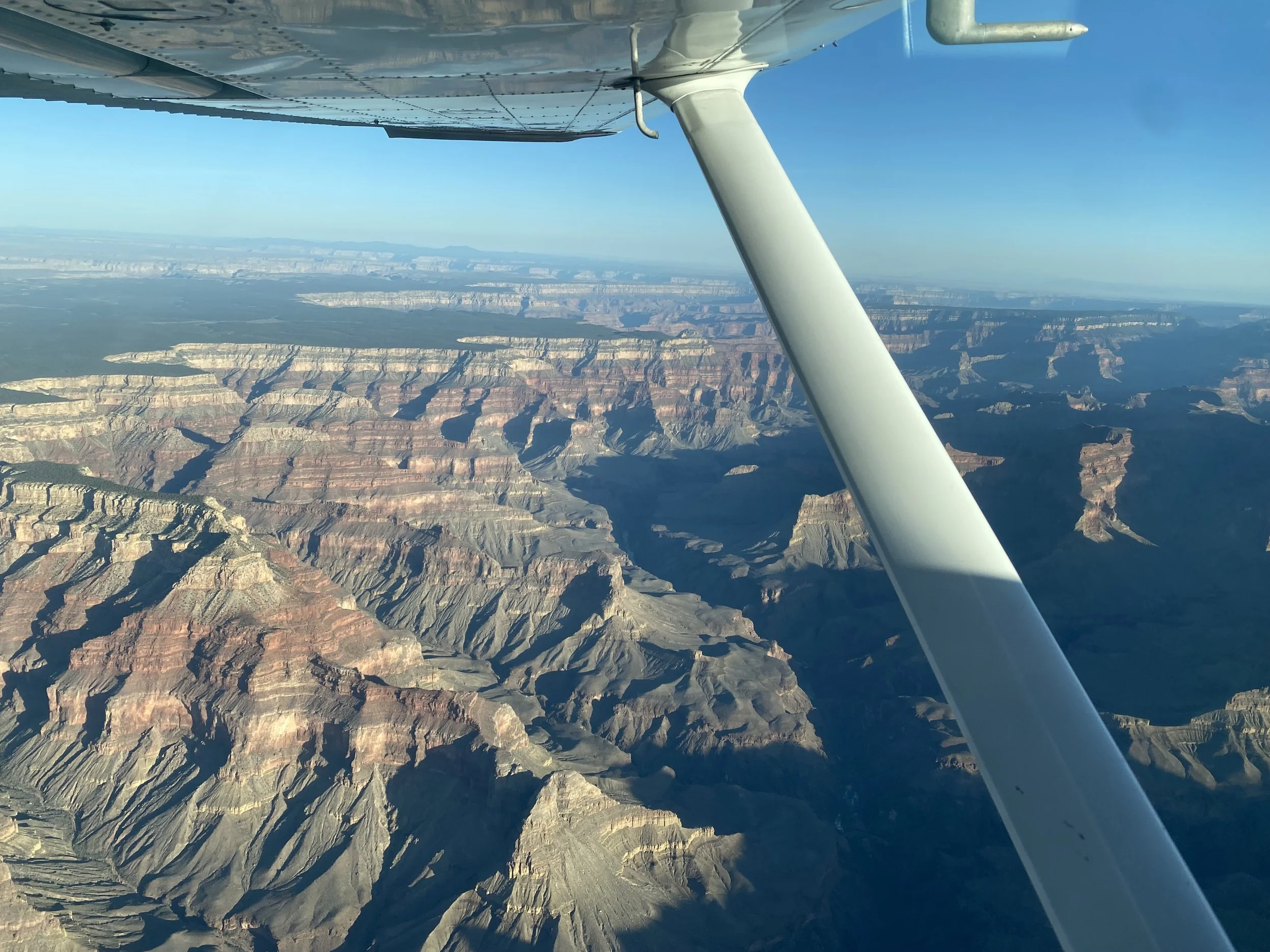 Flying over the Grand Canyon