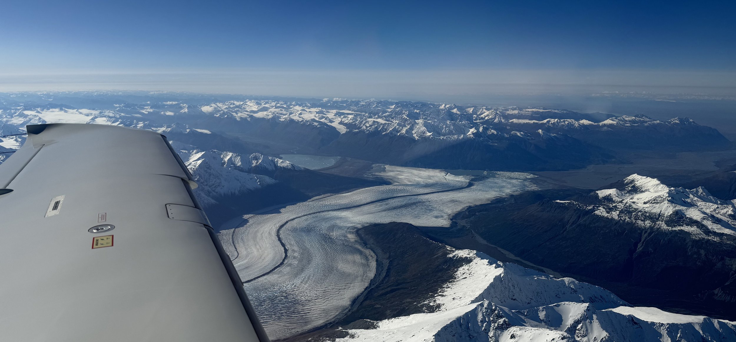 View from the cockpit over Alaska