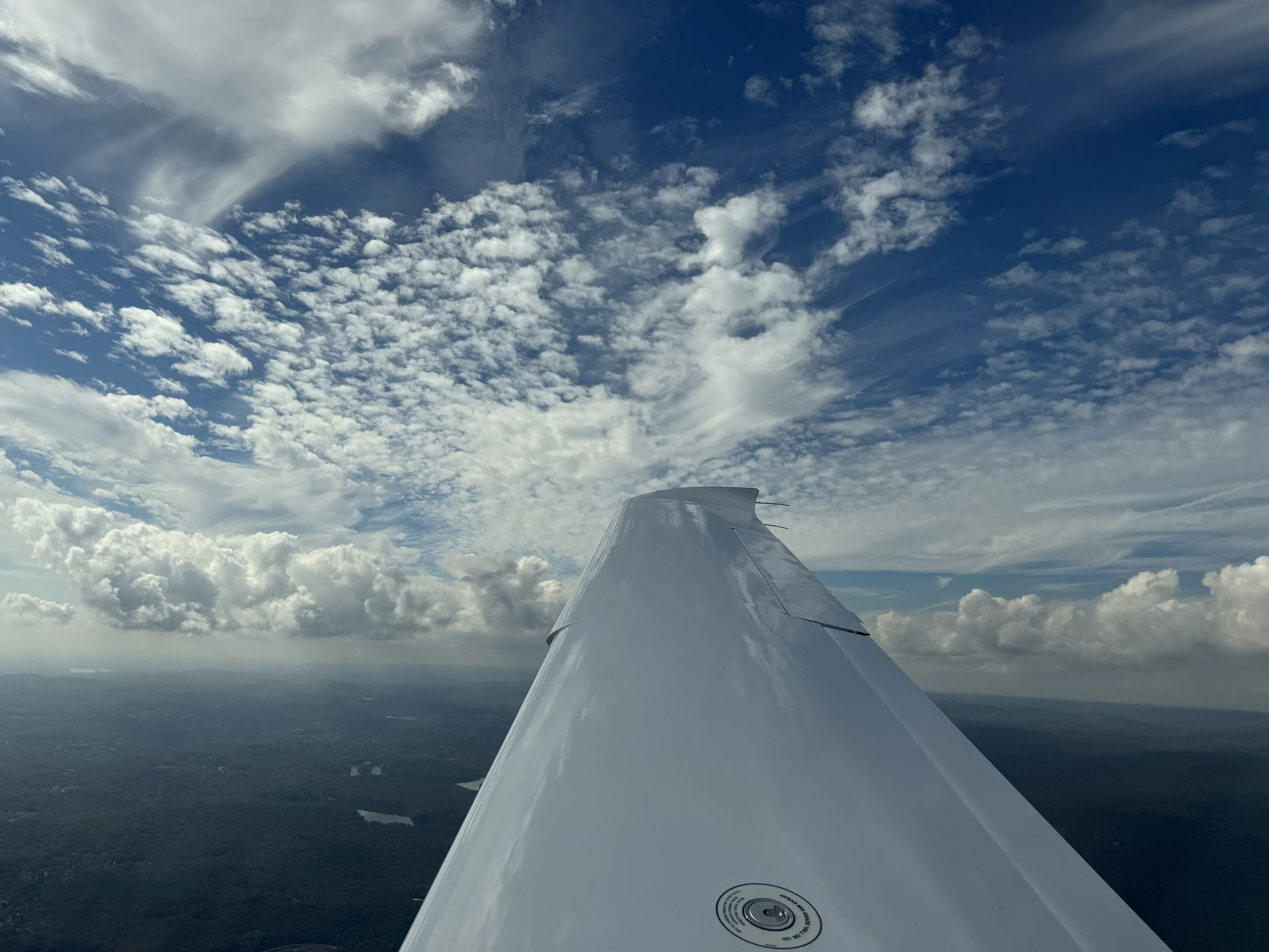 Cross-country flight over terrain